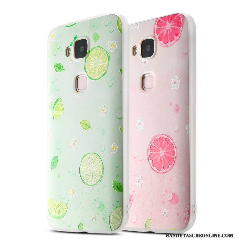 Hülle Huawei G7 Plus Kreativ Handyhüllen Rosa, Case Huawei G7 Plus Silikon Nette Dünne