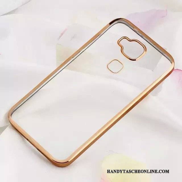 Hülle Huawei G7 Plus Silikon Handyhüllen Gold, Case Huawei G7 Plus Weiche Transparent