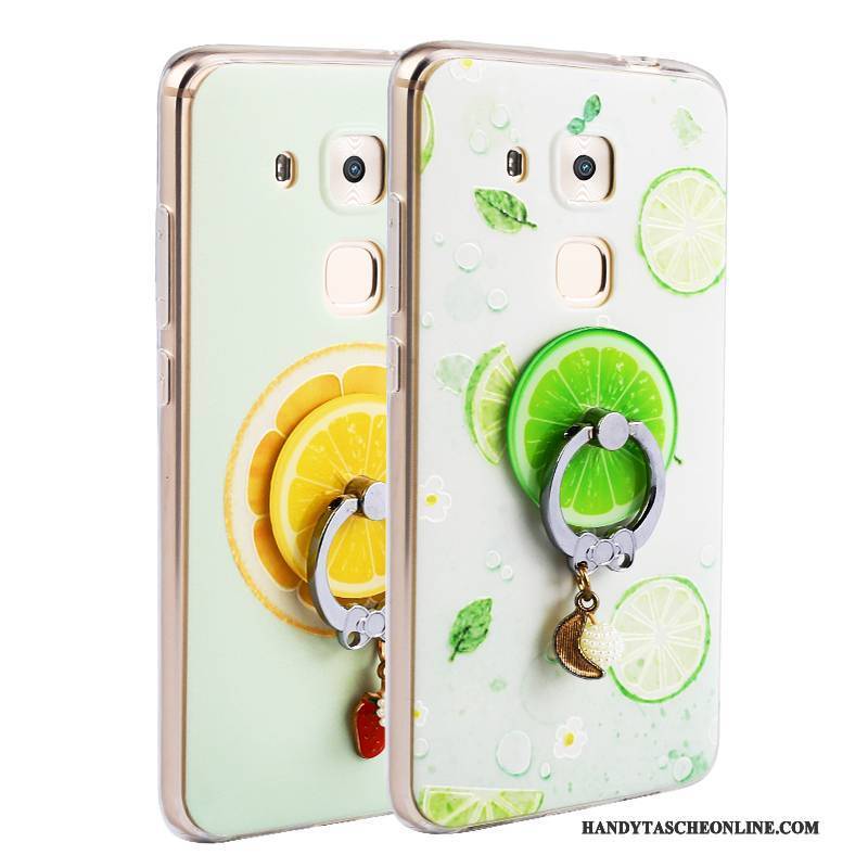 Hülle Huawei G7 Plus Silikon Lichtfarbe Frucht, Case Huawei G7 Plus Taschen Grün Handyhüllen