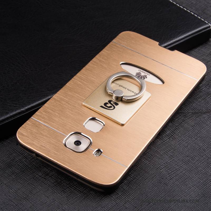 Hülle Huawei G9 Plus Metall Ring Handyhüllen, Case Huawei G9 Plus Schutz Gold Schwer
