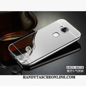 Hülle Huawei G9 Plus Metall Trend Spiegel, Case Huawei G9 Plus Schutz Grün Silber