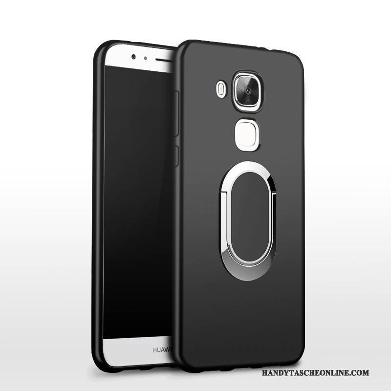 Hülle Huawei G9 Plus Silikon Schwarz Handyhüllen, Case Huawei G9 Plus Taschen Nubuck Anti-sturz