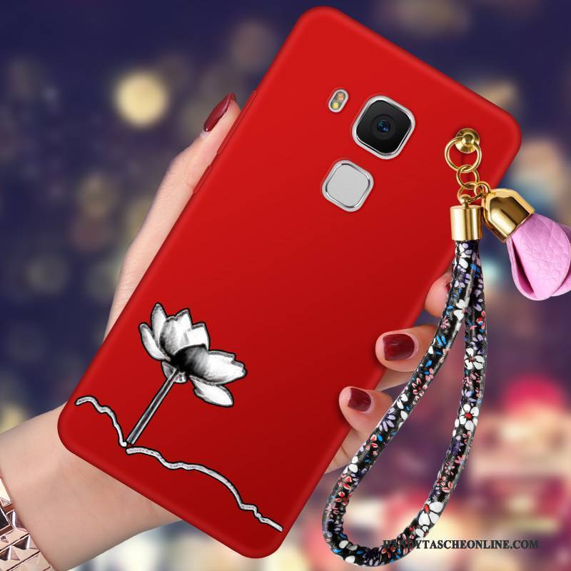 Hülle Huawei G9 Plus Weiche Handyhüllen Rot, Case Huawei G9 Plus Silikon Anti-sturz