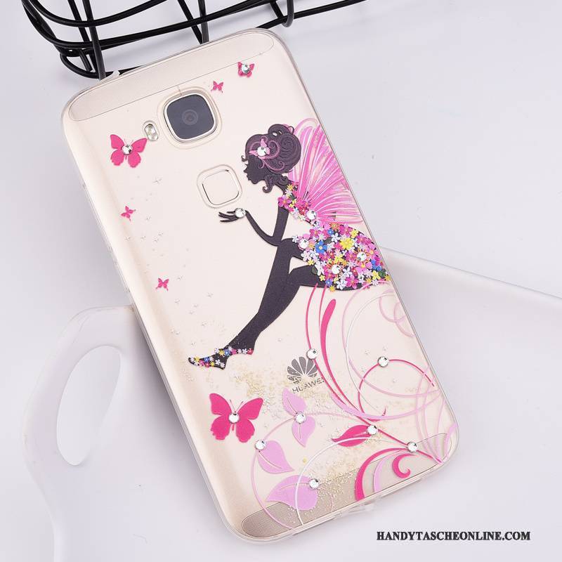 Hülle Huawei G9 Plus Weiche Rosa Anti-sturz, Case Huawei G9 Plus Silikon Handyhüllen