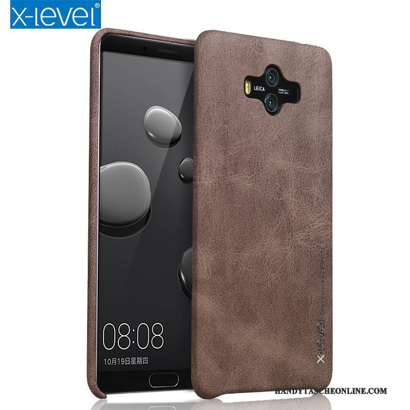 Hülle Huawei Mate 10 Lederhülle Lichtfarbe Trend, Case Huawei Mate 10 Schutz Handyhüllen Schlank