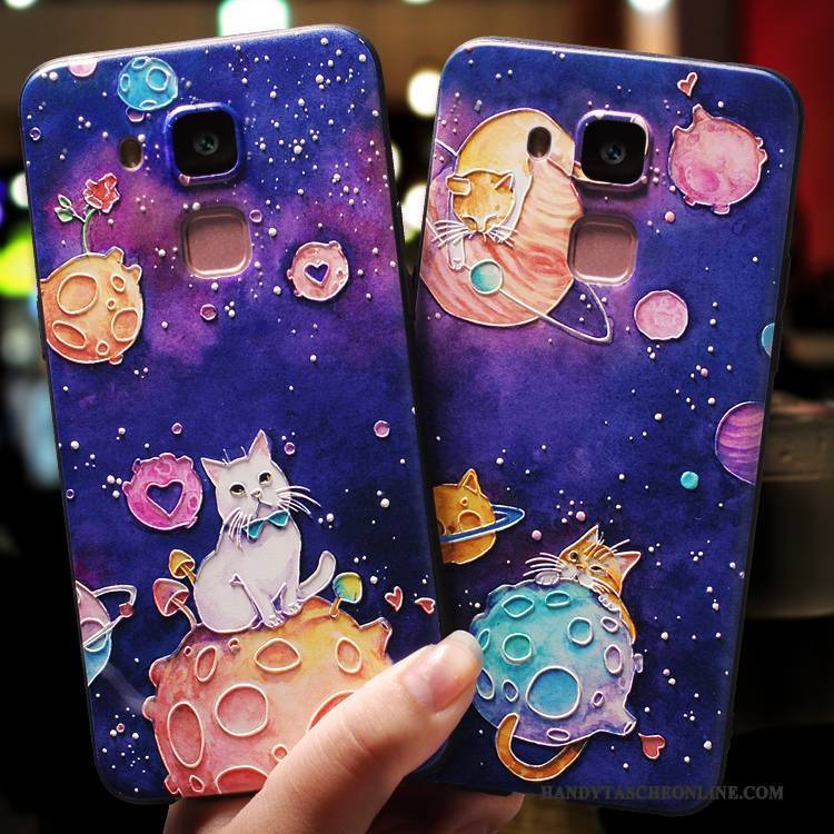 Hülle Huawei Mate 10 Lite Kreativ Handyhüllen Nette, Case Huawei Mate 10 Lite Schutz Anti-sturz Lila