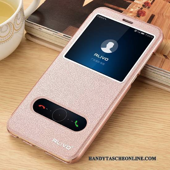 Hülle Huawei Mate 10 Lite Lederhülle Handyhüllen Jugend, Case Huawei Mate 10 Lite Schutz Rosa