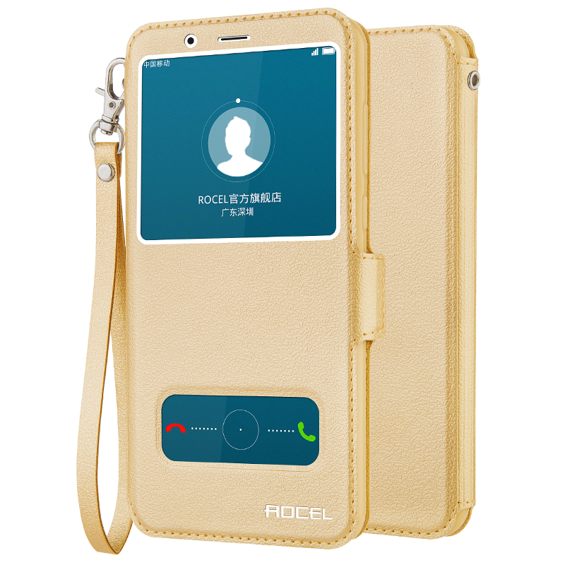 Hülle Huawei Mate 10 Lite Silikon Anti-sturz Handyhüllen, Case Huawei Mate 10 Lite Lederhülle Gold