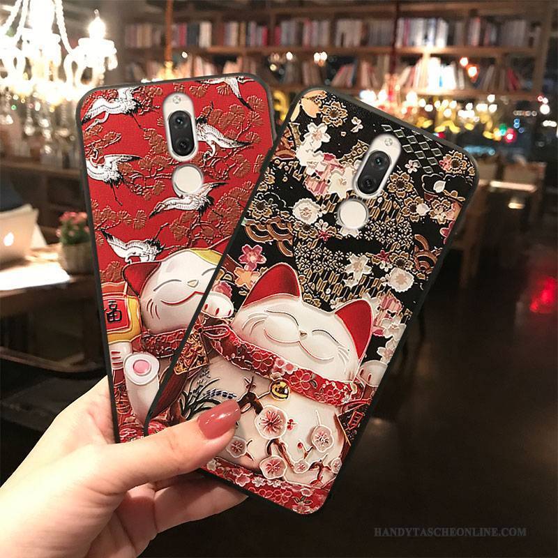 Hülle Huawei Mate 10 Lite Taschen Handyhüllen Hängende Verzierungen, Case Huawei Mate 10 Lite Farbe Trend Katzen
