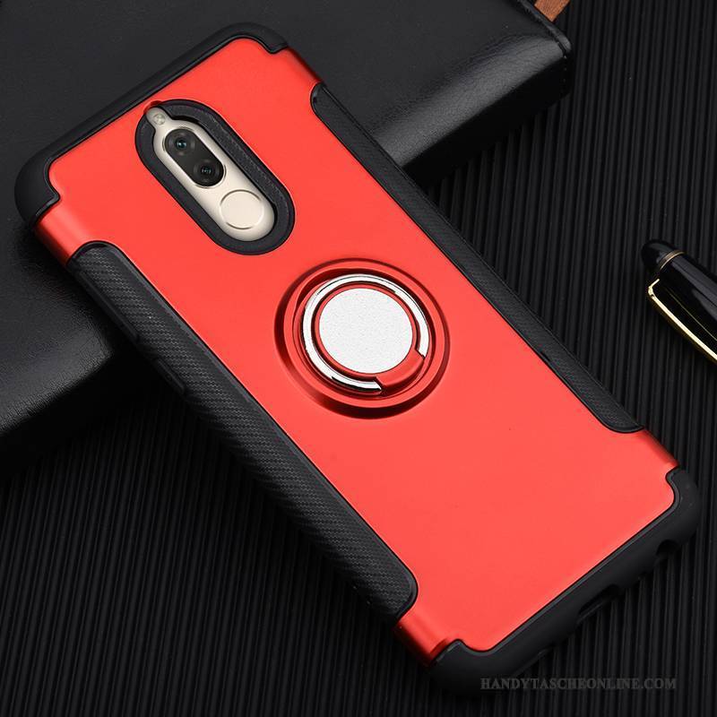 Hülle Huawei Mate 10 Lite Weiche Blau Magnetismus, Case Huawei Mate 10 Lite Silikon Anti-sturz Ring