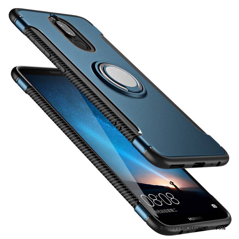 Hülle Huawei Mate 10 Lite Weiche Ring Handyhüllen, Case Huawei Mate 10 Lite Schutz Dunkelblau Anti-sturz