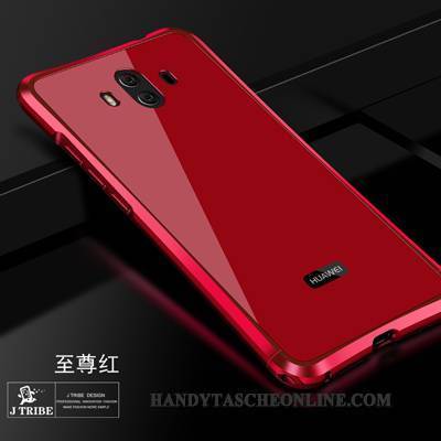 Hülle Huawei Mate 10 Metall Anti-sturz Grenze, Case Huawei Mate 10 Schutz Rot Trend