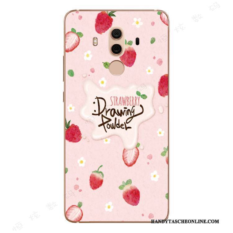 Hülle Huawei Mate 10 Pro Kreativ Rosa Trend, Case Huawei Mate 10 Pro Silikon Handyhüllen Kunst