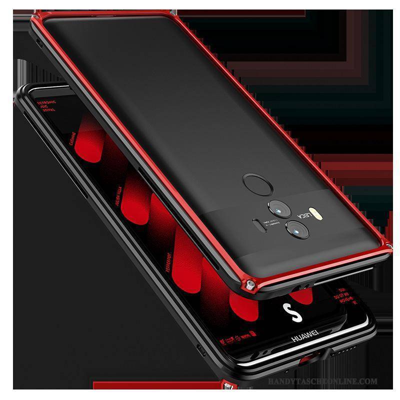 Hülle Huawei Mate 10 Pro Metall Rot Grenze, Case Huawei Mate 10 Pro Kreativ Persönlichkeit Handyhüllen