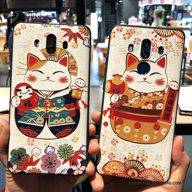 Hülle Huawei Mate 10 Pro Schutz Anti-sturz Trend, Case Huawei Mate 10 Pro Weiche Katzen Reichtum