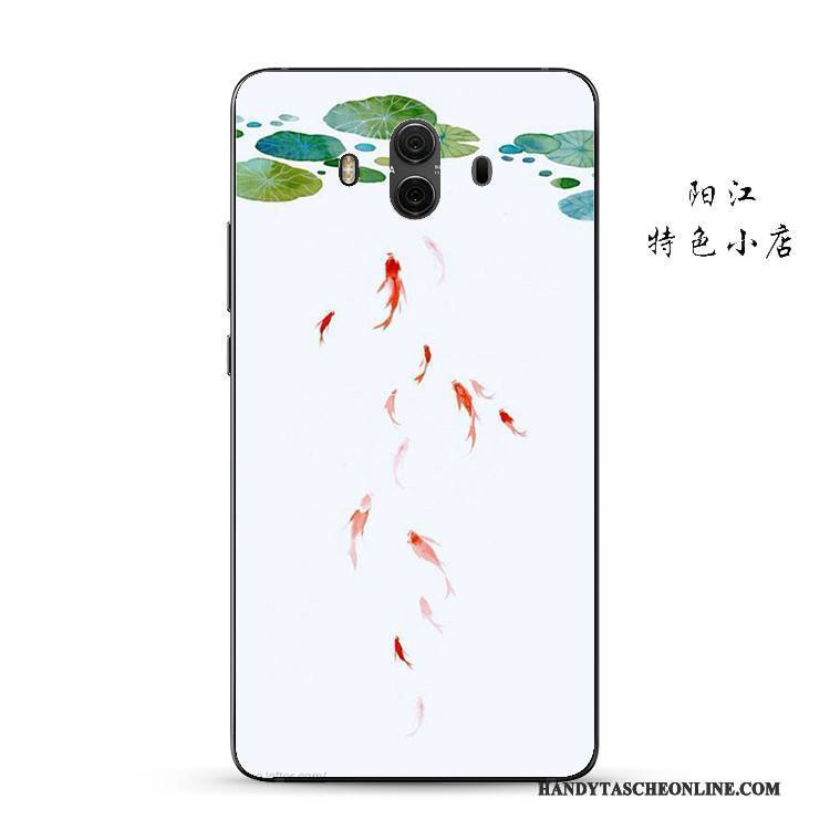 Hülle Huawei Mate 10 Schutz Anti-sturz Gold, Case Huawei Mate 10 Weiche Handyhüllen Chinesische Art