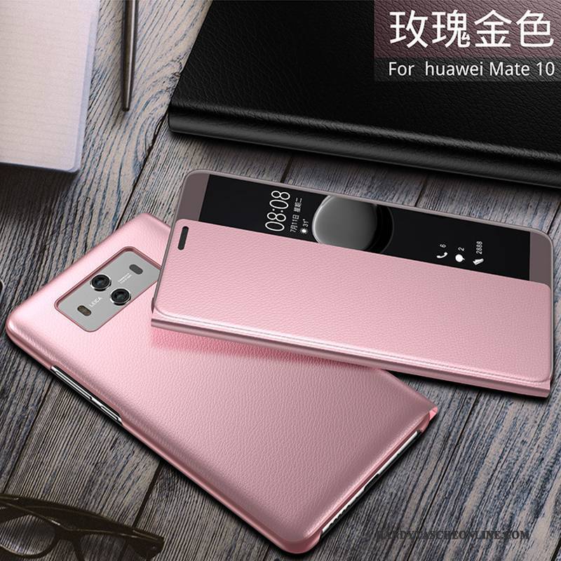 Hülle Huawei Mate 10 Schutz Anti-sturz Handyhüllen, Case Huawei Mate 10 Folio Rosegold