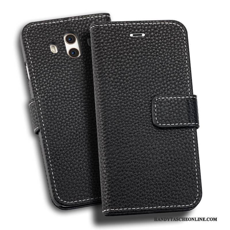 Hülle Huawei Mate 10 Schutz Handyhüllen Anti-sturz, Case Huawei Mate 10 Folio Schwarz