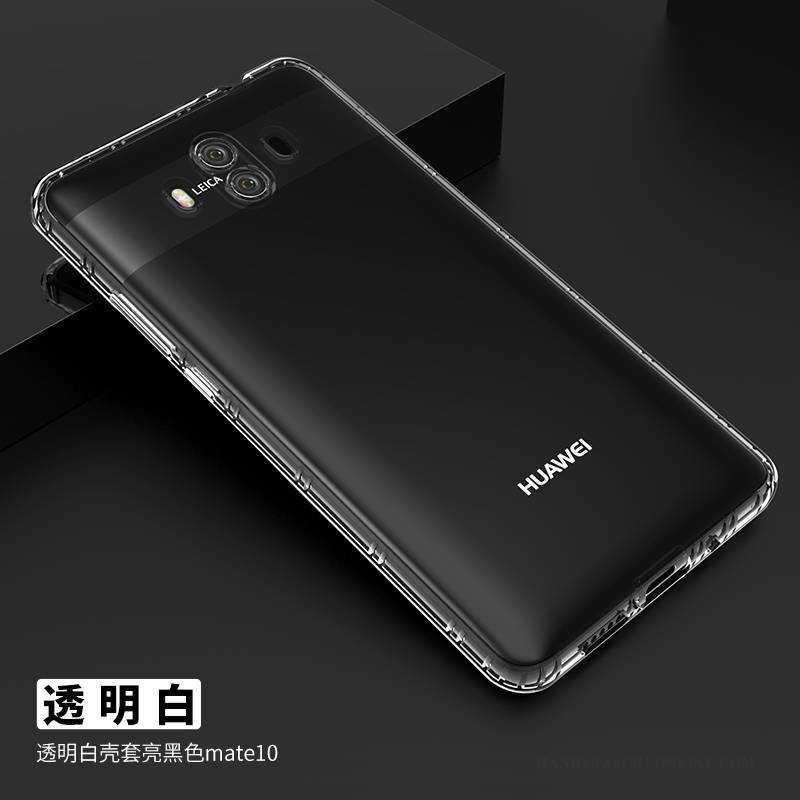 Hülle Huawei Mate 10 Silikon Transparent Anti-sturz, Case Huawei Mate 10 Taschen Schwarz Handyhüllen