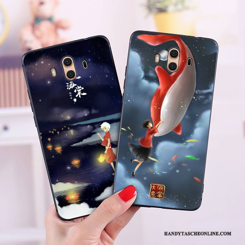 Hülle Huawei Mate 10 Taschen Persönlichkeit Chinesische Art, Case Huawei Mate 10 Silikon Trendmarke Groß