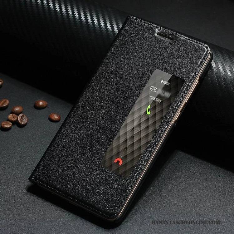 Hülle Huawei Mate 10 Taschen Schwarz Handyhüllen, Case Huawei Mate 10 Folio Anti-sturz