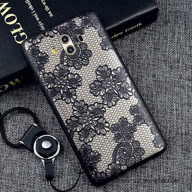 Hülle Huawei Mate 10 Weiche Hängende Verzierungen Schwarz, Case Huawei Mate 10 Schutz Trend Handyhüllen