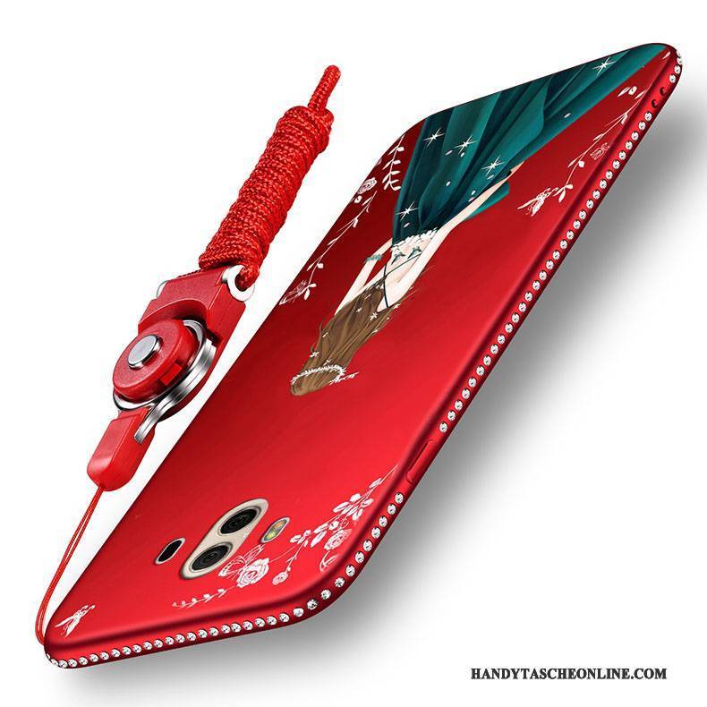 Hülle Huawei Mate 10 Weiche Rot Anti-sturz, Case Huawei Mate 10 Schutz Handyhüllen