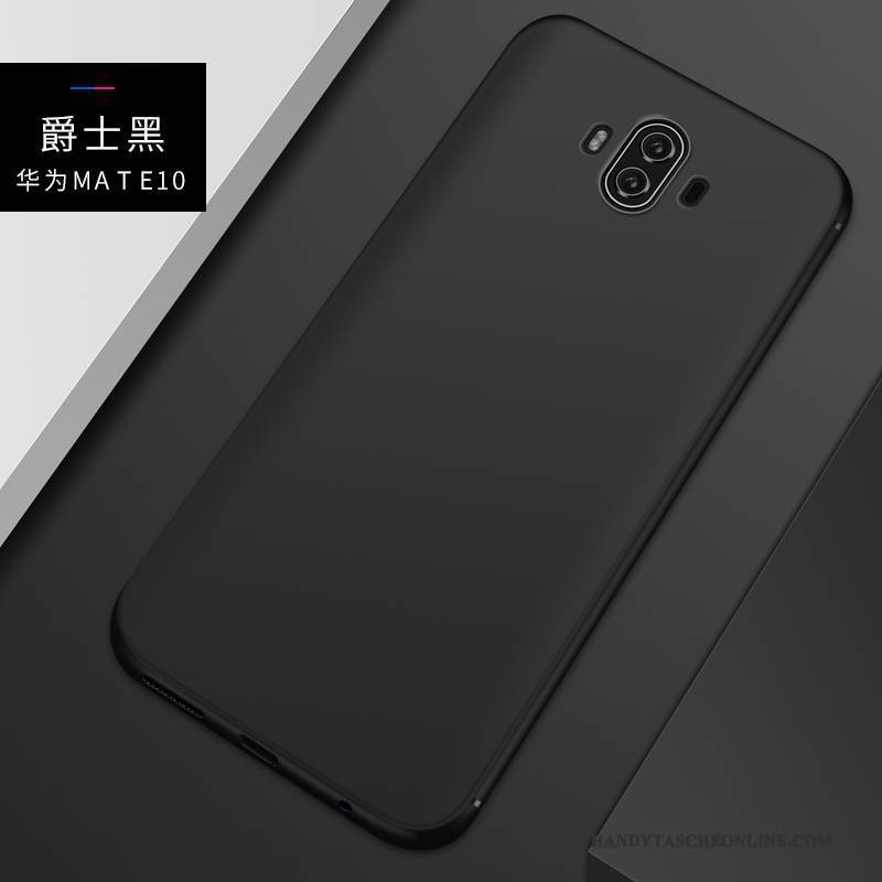 Hülle Huawei Mate 10 Weiche Trend Nubuck, Case Huawei Mate 10 Silikon Schwarz Schlank