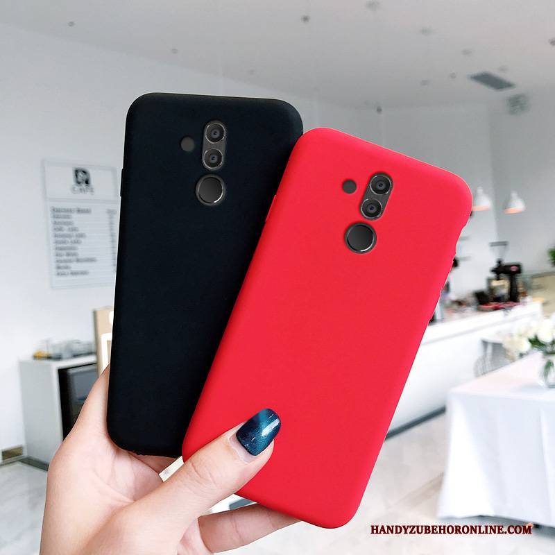 Hülle Huawei Mate 20 Lite Silikon Wind Anti-sturz, Case Huawei Mate 20 Lite Taschen Schwarz Netto Rot