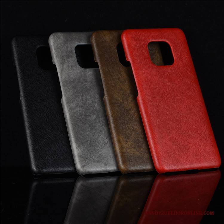 Hülle Huawei Mate 20 Rs Leder Schwer Handyhüllen, Case Huawei Mate 20 Rs Schutz Litchi Rot
