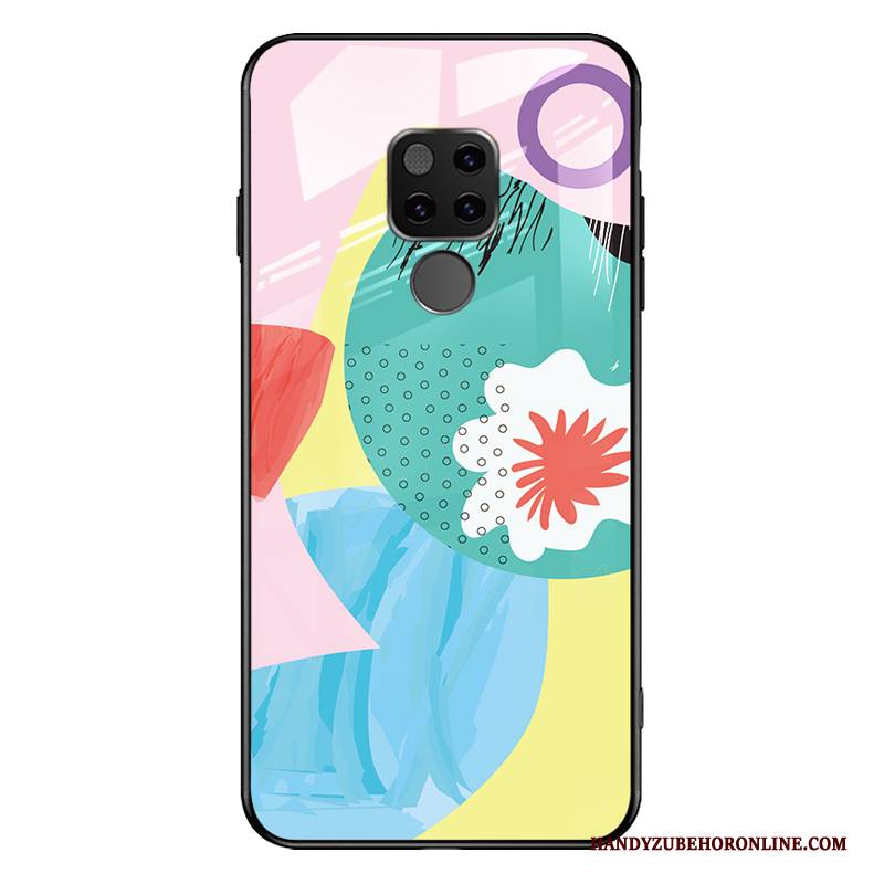 Hülle Huawei Mate 20 Taschen Grün Persönlichkeit, Case Huawei Mate 20 Schutz Glas Handyhüllen