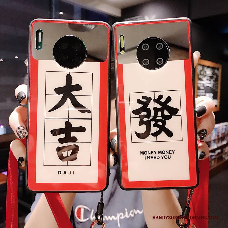 Hülle Huawei Mate 30 Chinesische Art Handyhüllen, Case Huawei Mate 30 Neu Rot