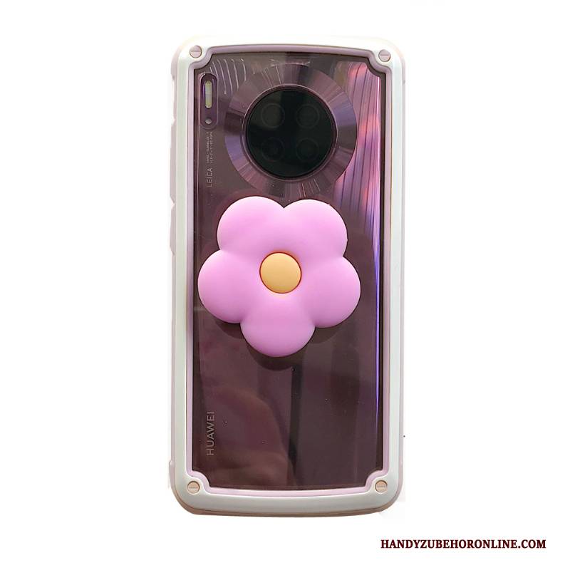 Hülle Huawei Mate 30 Halterung Transparent Grenze, Case Huawei Mate 30 Sonne Rosa