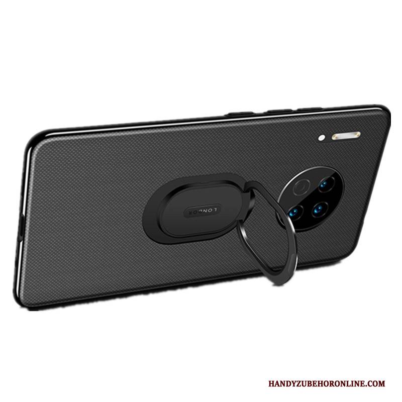 Hülle Huawei Mate 30 Pro Kreativ An Bord Schwarz, Case Huawei Mate 30 Pro Halterung Magnetismus Anti-sturz