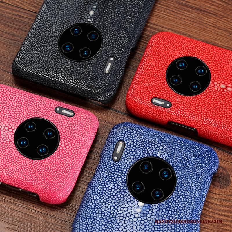 Hülle Huawei Mate 30 Pro Taschen High-end Perlen, Case Huawei Mate 30 Pro Lederhülle Rot Handyhüllen