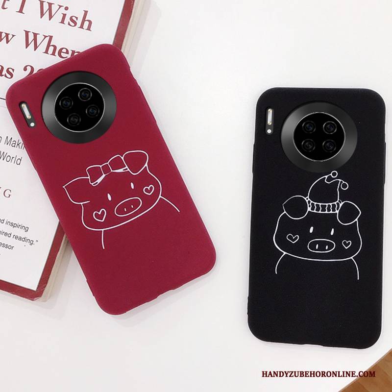 Hülle Huawei Mate 30 Pro Weiche Einfach Trend, Case Huawei Mate 30 Pro Taschen Anti-sturz Rot