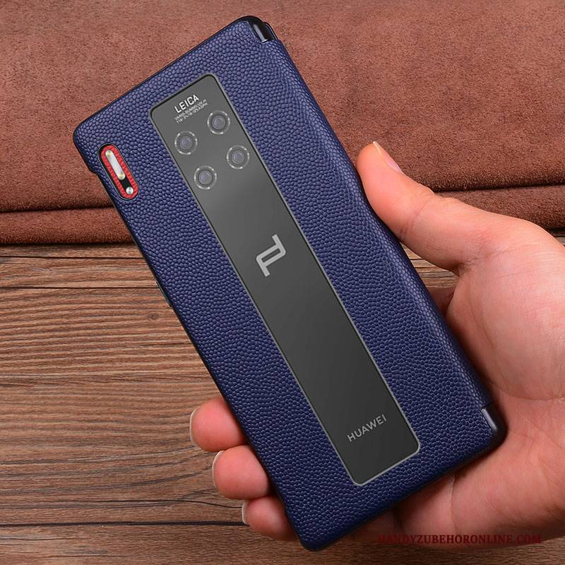 Hülle Huawei Mate 30 Rs Leder Blau Handyhüllen, Case Huawei Mate 30 Rs Folio Schlafsaal