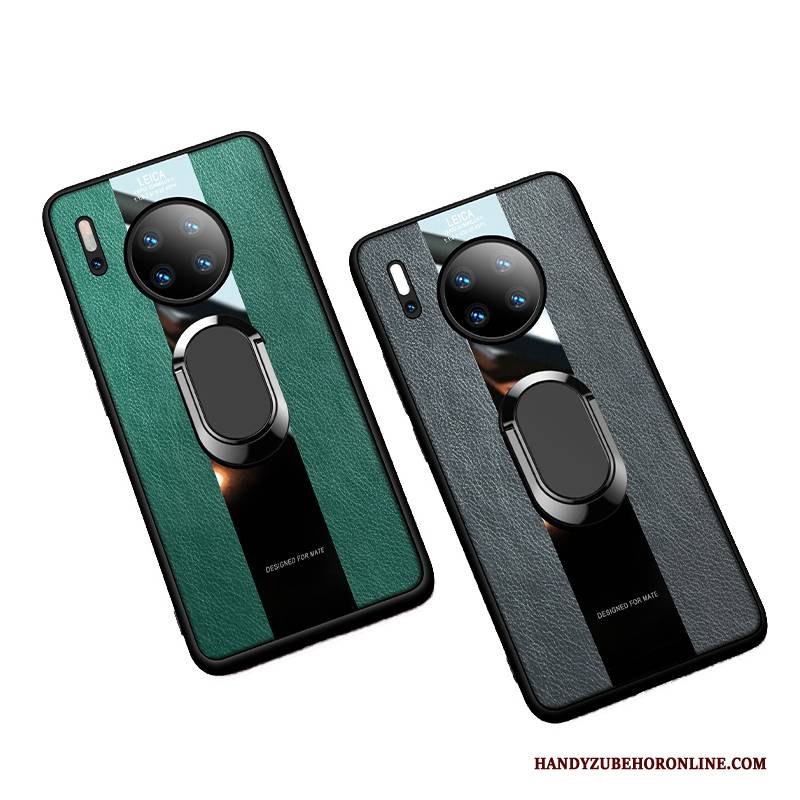 Hülle Huawei Mate 30 Taschen Handyhüllen Magnetismus, Case Huawei Mate 30 Lederhülle Anti-sturz Grün