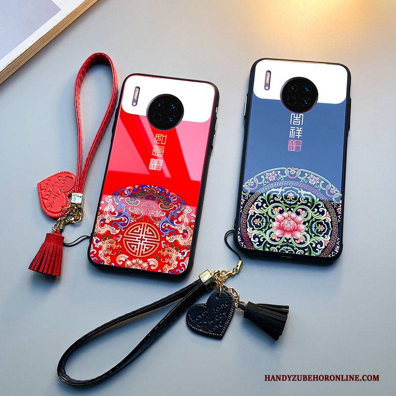 Hülle Huawei Mate 30 Taschen Handyhüllen Ratte, Case Huawei Mate 30 Silikon Netto Rot Anti-sturz