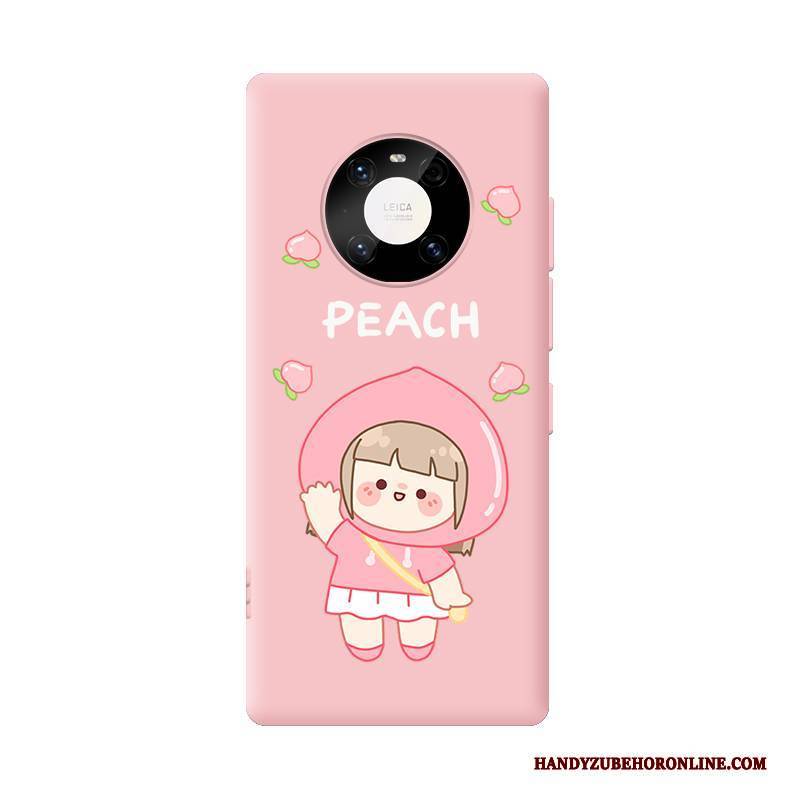 Hülle Huawei Mate 40 Karikatur Neu Schlank, Case Huawei Mate 40 Silikon Trend Rosa