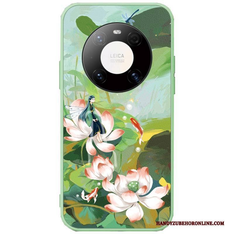 Hülle Huawei Mate 40 Pro Taschen Trendmarke High-end, Case Huawei Mate 40 Pro Kreativ Chinesische Art Grün