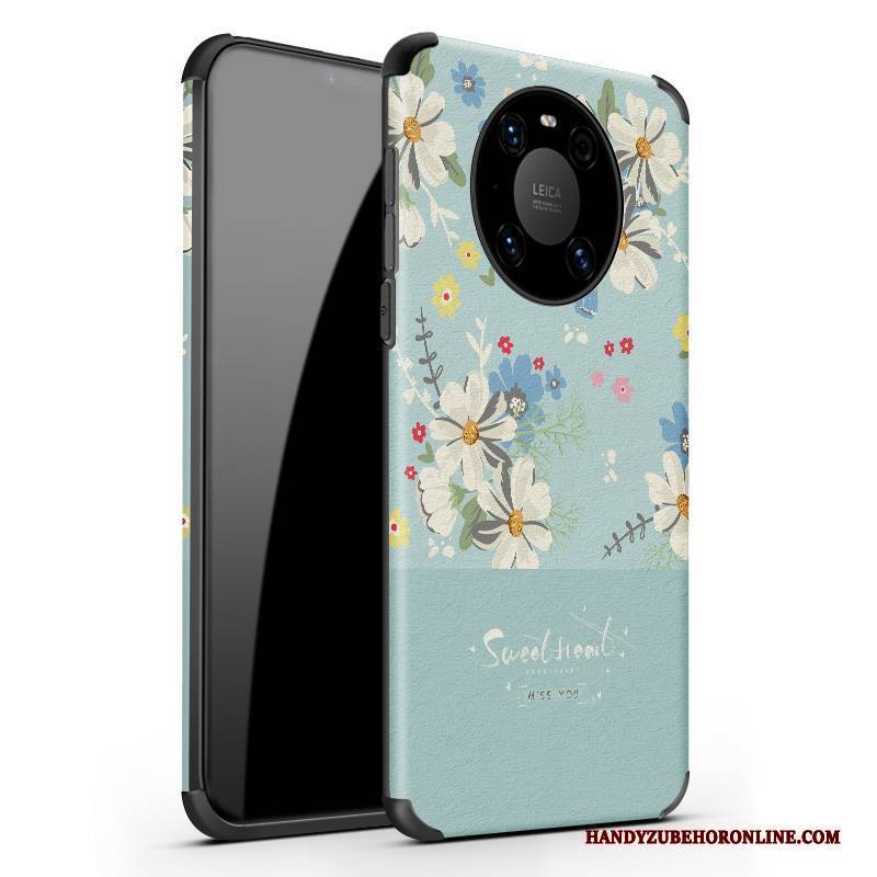 Hülle Huawei Mate 40 Taschen Persönlichkeit Handyhüllen, Case Huawei Mate 40 Silikon Blau Nette
