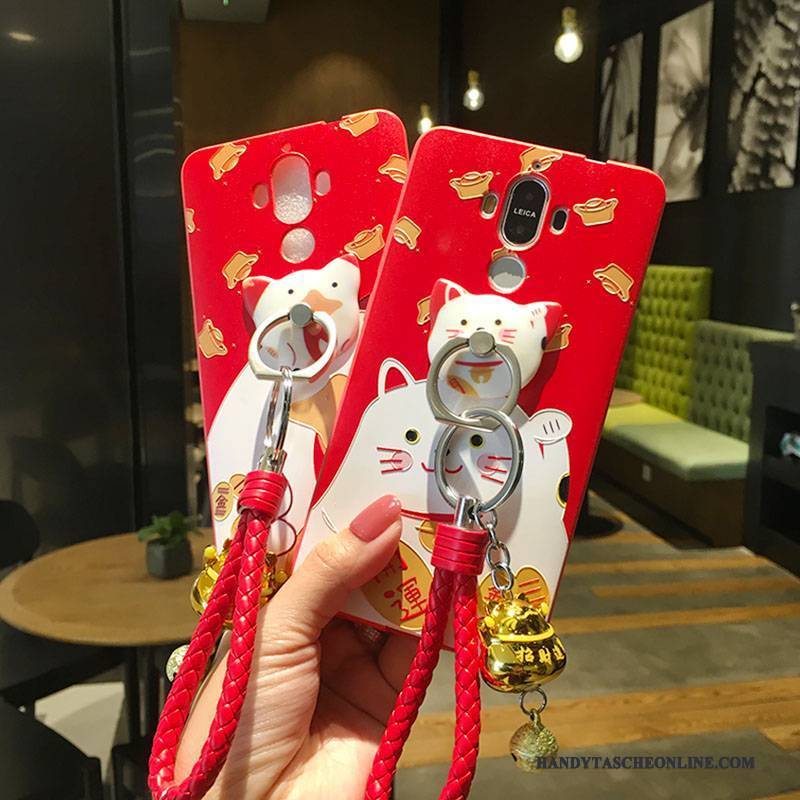 Hülle Huawei Mate 8 Silikon Anti-sturz Nubuck, Case Huawei Mate 8 Taschen Rot Handyhüllen
