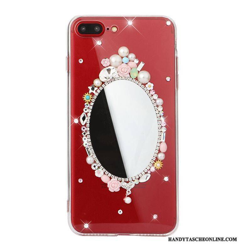 Hülle Huawei Mate 8 Silikon Blumen Edelsteine, Case Huawei Mate 8 Farbe Handyhüllen Quaste