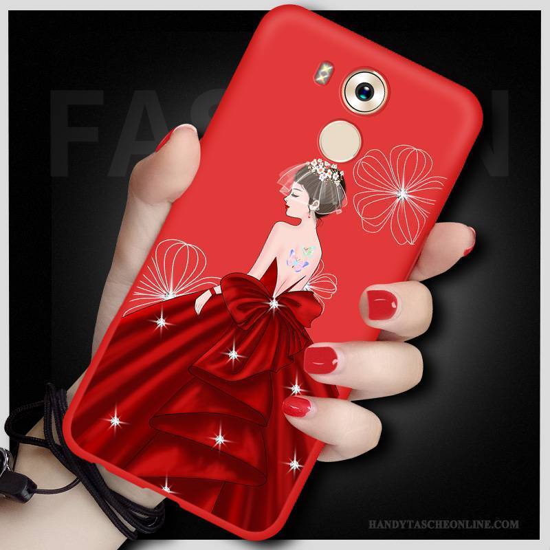 Hülle Huawei Mate 8 Taschen Rot Handyhüllen, Case Huawei Mate 8 Silikon Anti-sturz