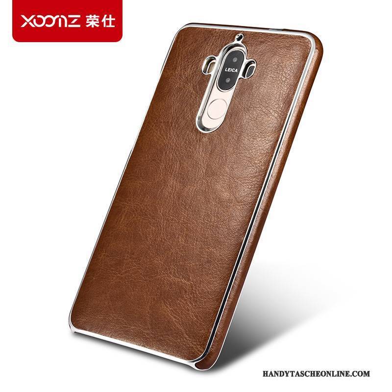 Hülle Huawei Mate 9 Lederhülle Business Dünne, Case Huawei Mate 9 Mode Gold Handyhüllen