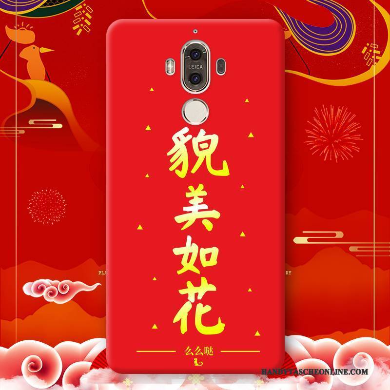 Hülle Huawei Mate 9 Pro Kreativ Neu Anti-sturz, Case Huawei Mate 9 Pro Silikon Handyhüllen Rot