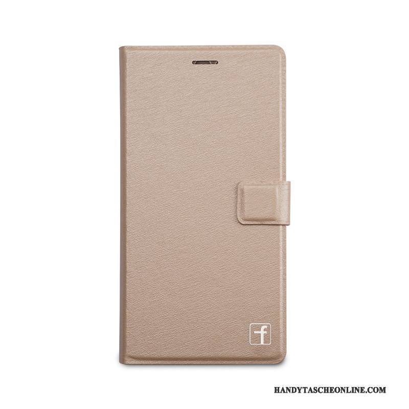 Hülle Huawei Mate 9 Pro Lederhülle Handyhüllen Schwer, Case Huawei Mate 9 Pro Folio Gold