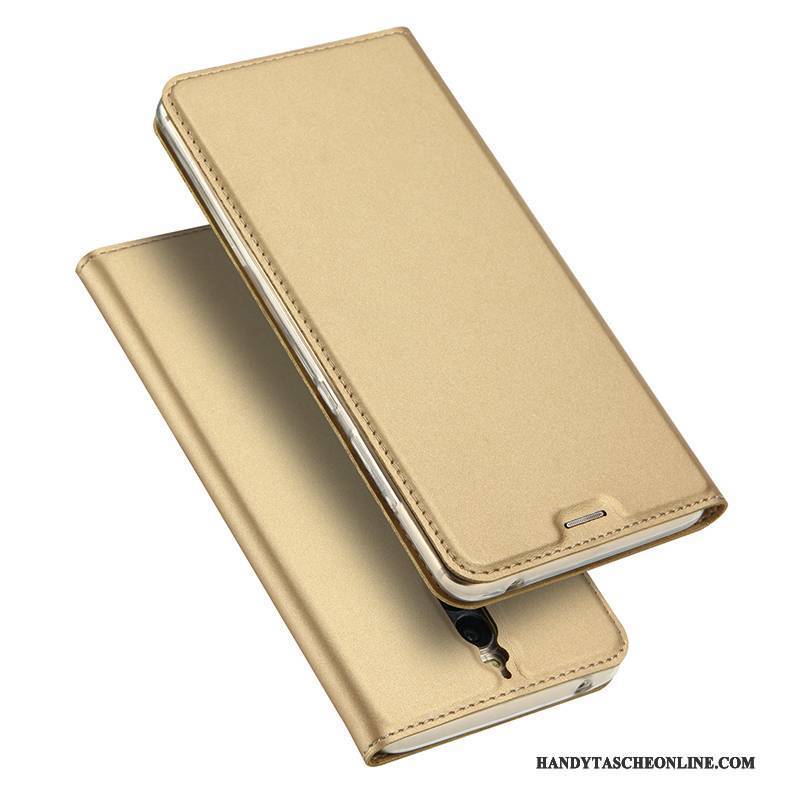 Hülle Huawei Mate 9 Pro Taschen Gold Business, Case Huawei Mate 9 Pro Folio Handyhüllen