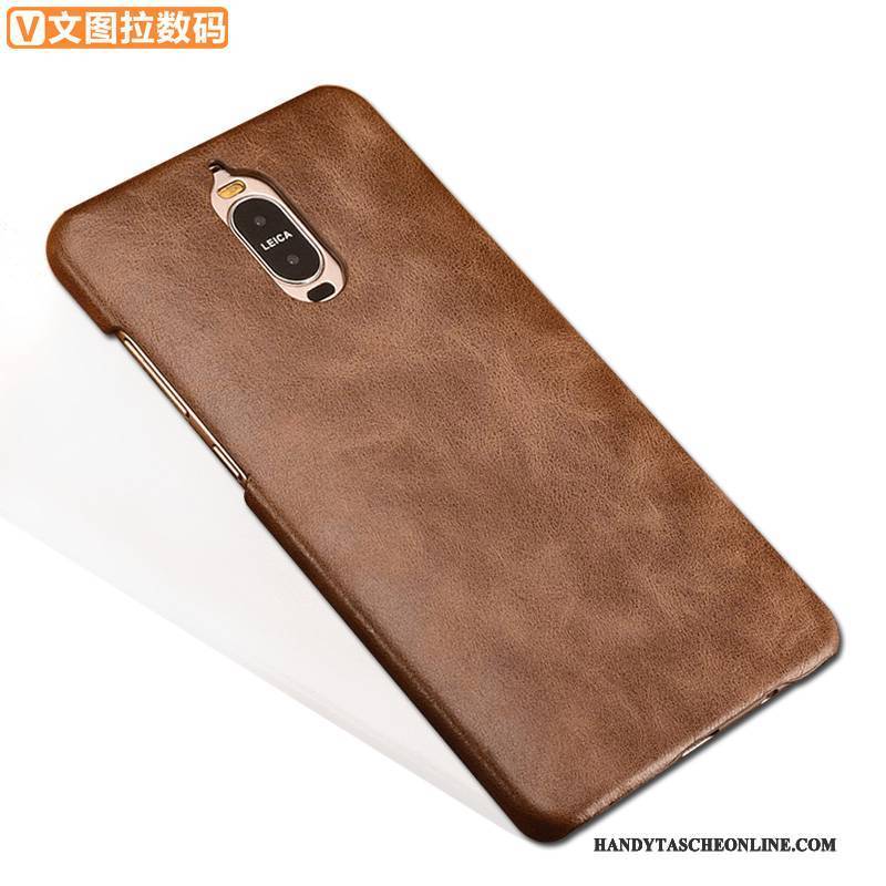 Hülle Huawei Mate 9 Schutz Ring Nubuck, Case Huawei Mate 9 Leder Schnalle Handyhüllen